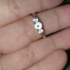 Vintage Silver 10k JWBR heart Ring with Diamond Accents From Kays
